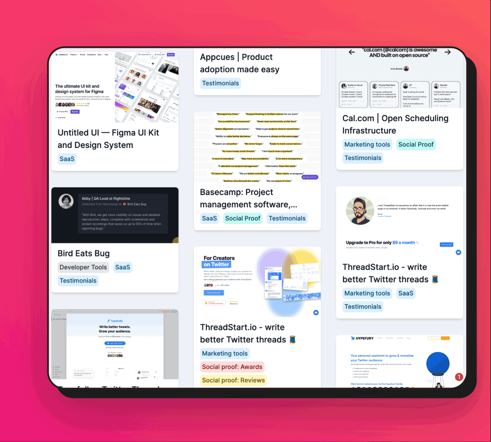 100 examples of SaaS Social Proof