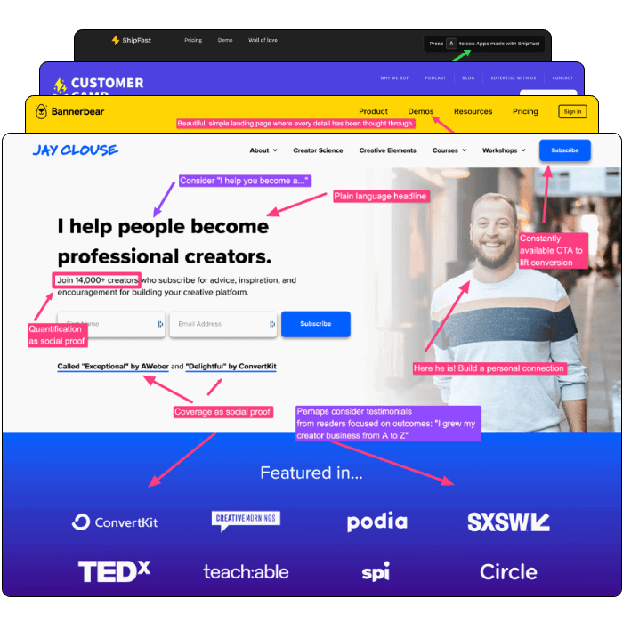 Download your free landing page pack