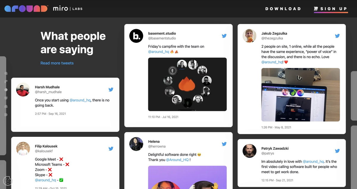 Around | Video calls loved by extraordinary teams.