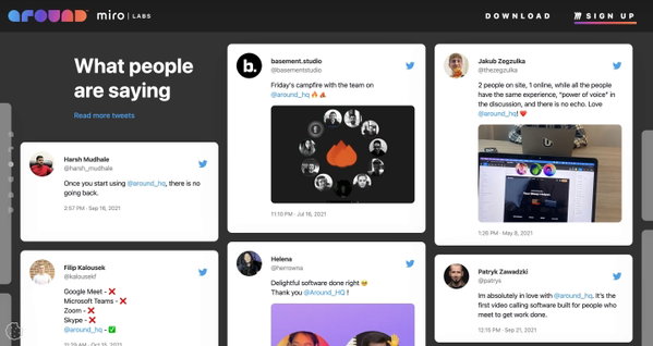 Around | Video calls loved by extraordinary teams.