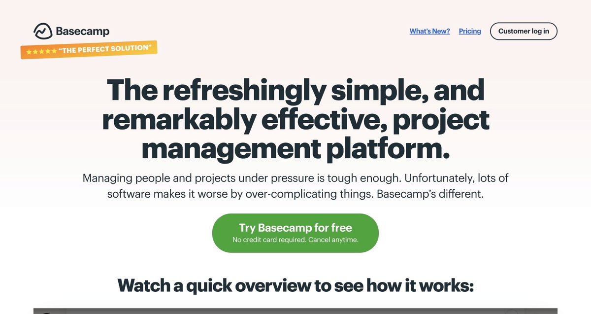 Basecamp: Project management software, online collaboration