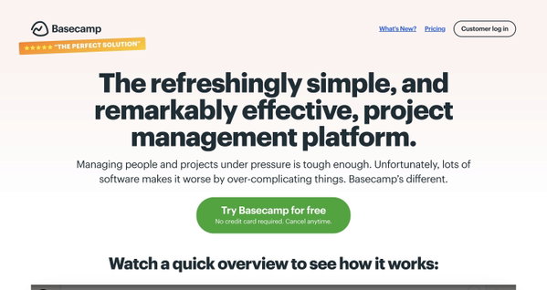 Basecamp: Project management software, online collaboration