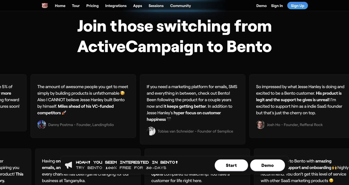 Marketing Automation & Email Marketing for Small Businesses | Bento
