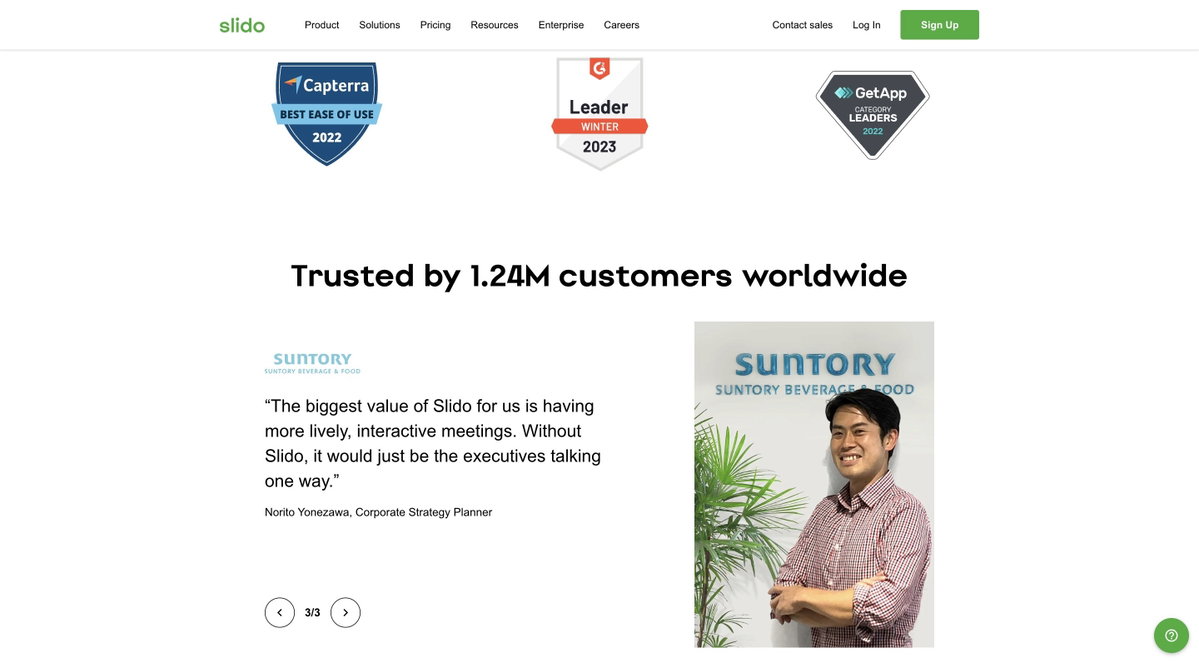 Slido - Audience Interaction Made Easy - Awards