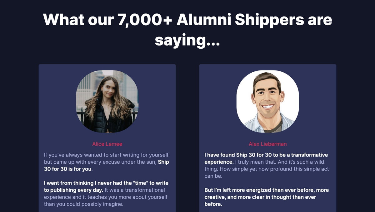 Start Writing Online in 30 Days - Ship 30 for 30