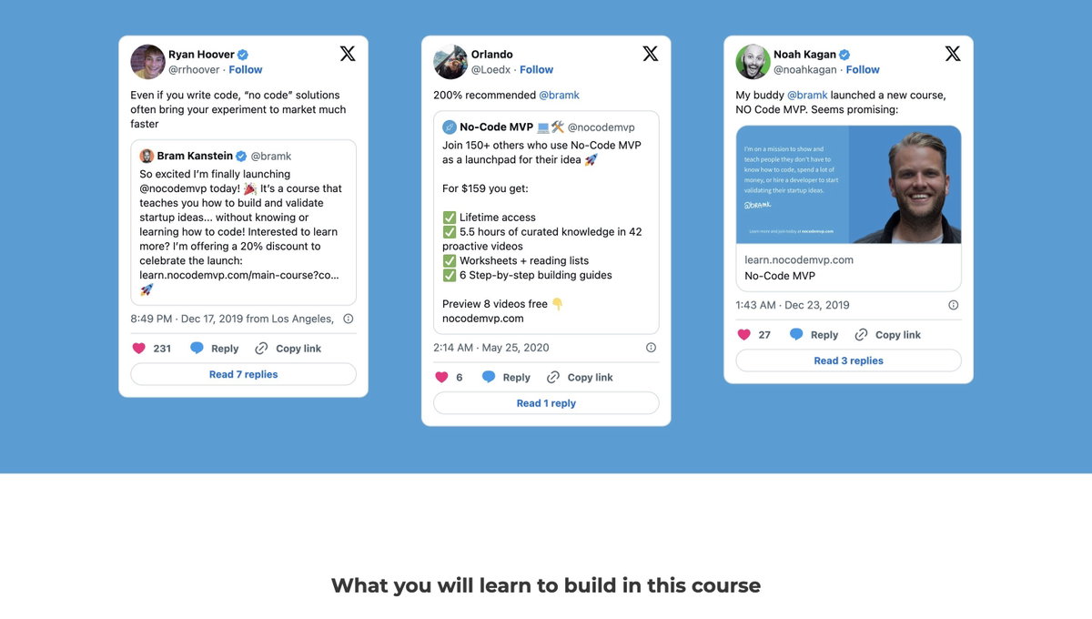 No-Code MVP - Build and validate startup ideas without code