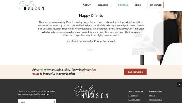 Simply Hudson - Courses
