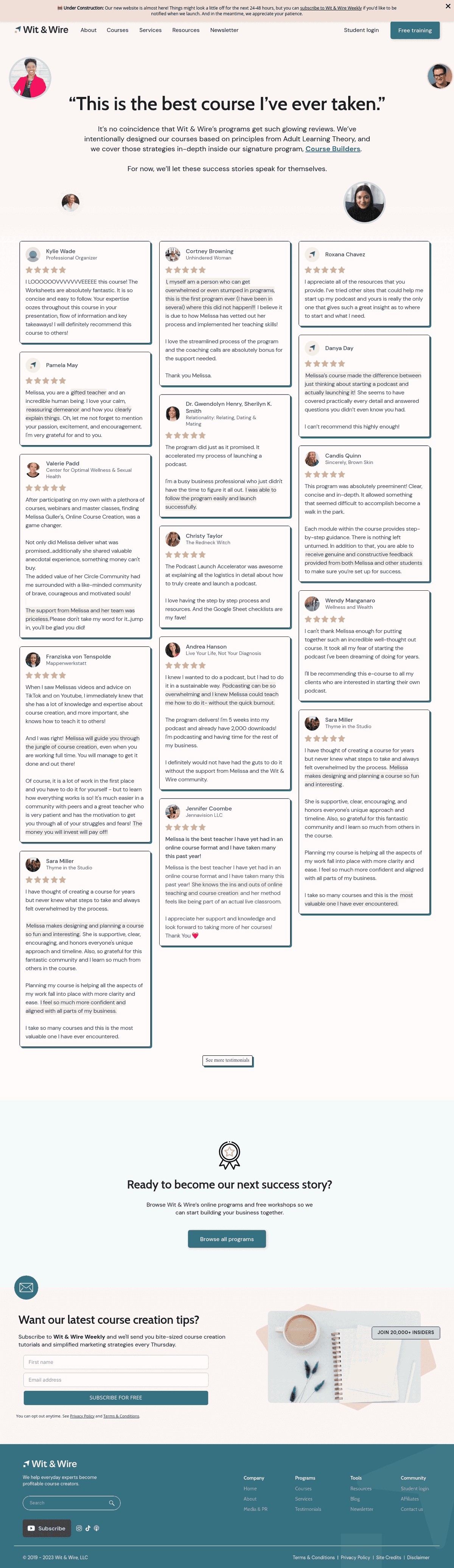 Wit & Wire Reviews & Testimonials