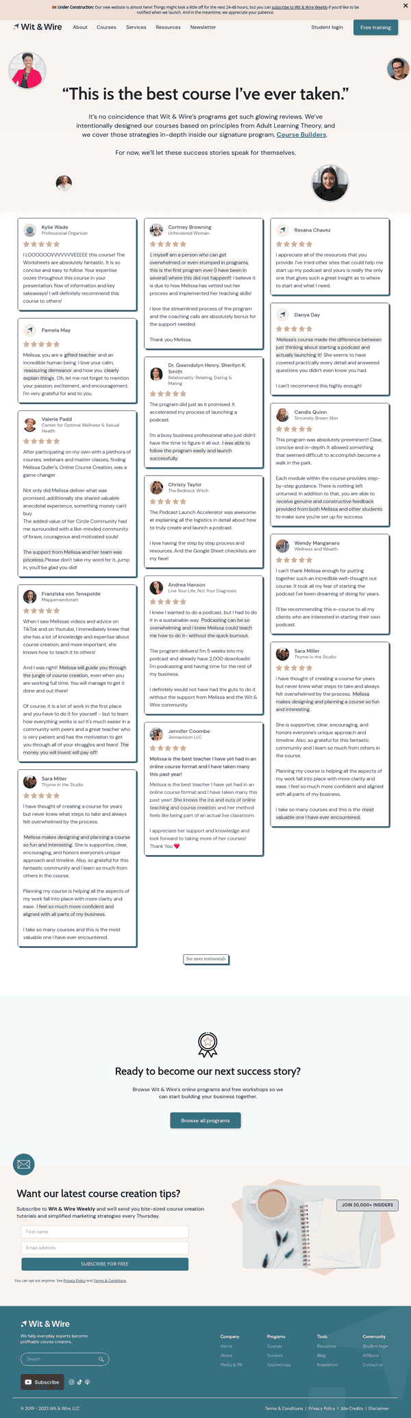 Wit & Wire Reviews & Testimonials