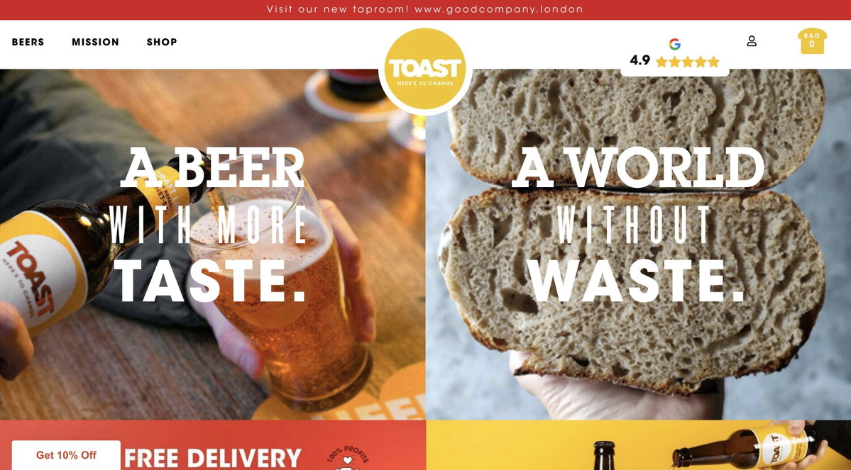 Toast Ale - Raise a toast. Save the world. Cheers