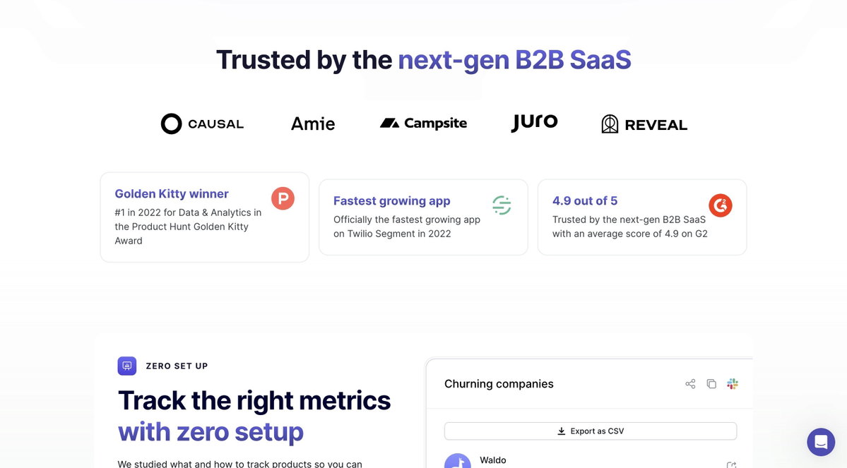 June - Product analytics for B2B SaaS