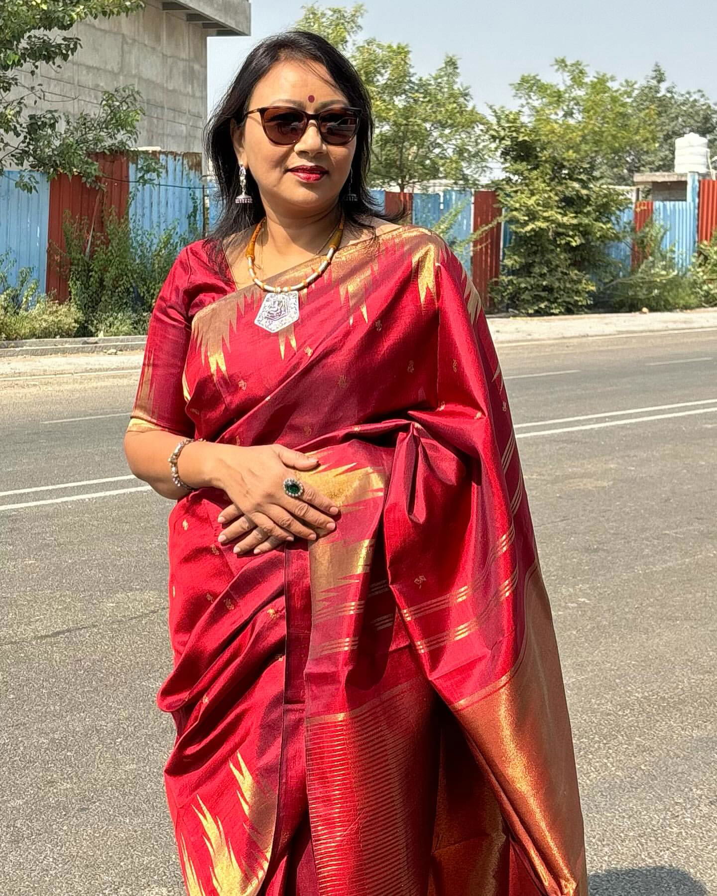 Anvaya Shri Ram Brick Auspicious Brooch